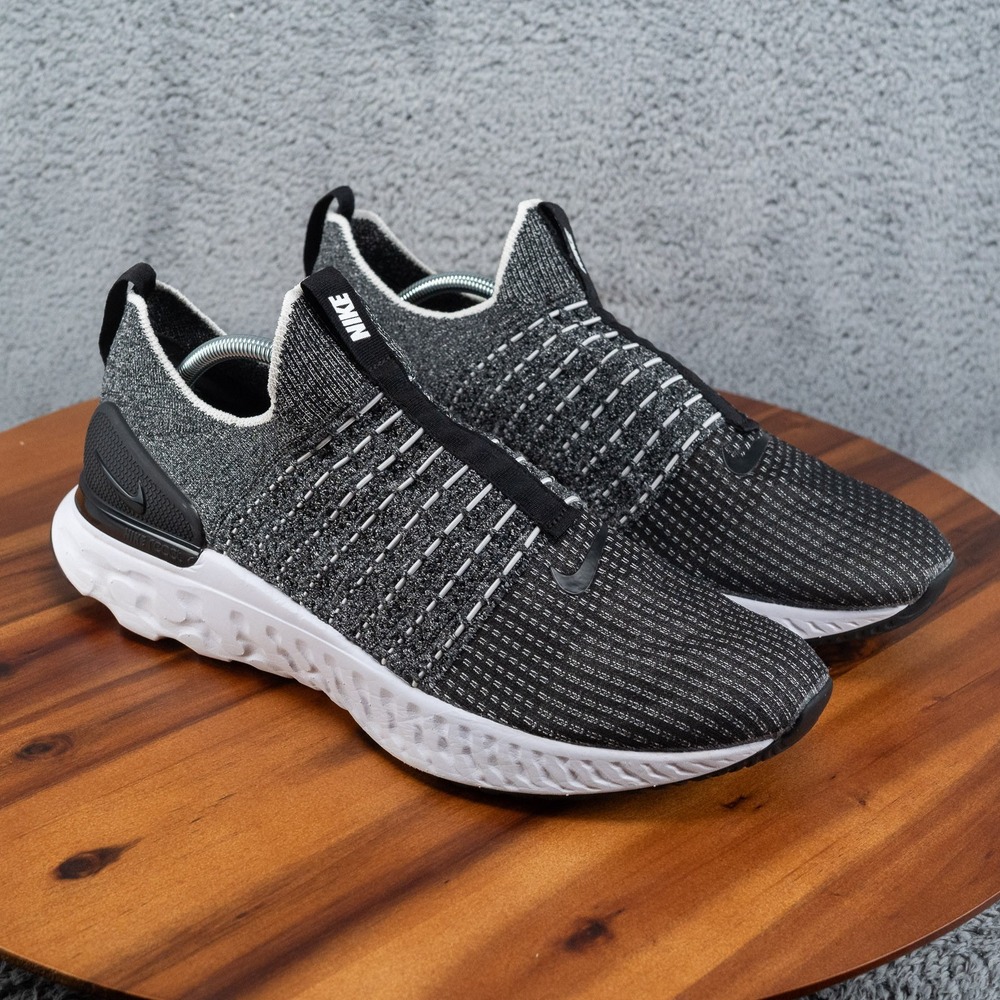 Nike React Phantom Run Flyknit 2 Oreo Black Mens Size 13 Running Shoes Sneakers